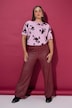 Broek, wijde pijpen, structuur en glitter