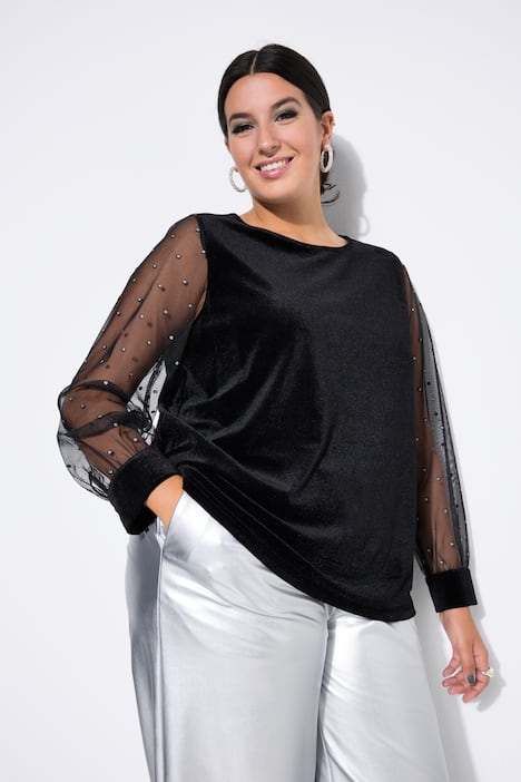 Tunika, Wide Straight Shape, samettia, kimallehihat