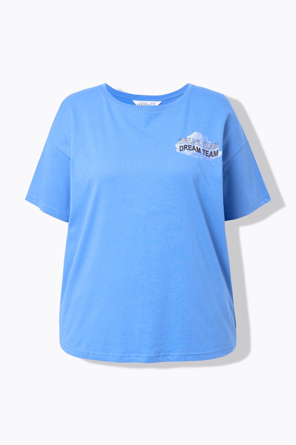 Stora storlekar T-shirt, Dam, blå, storlek: 50/52, Bomull, Studio Untold