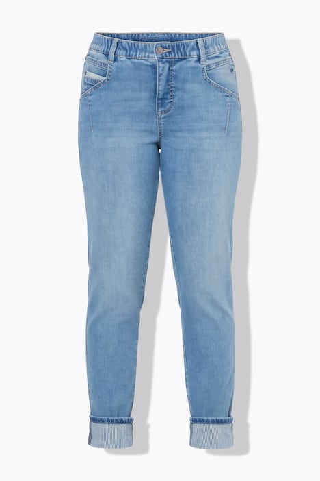 Jeans Slim Fit, streepdetails