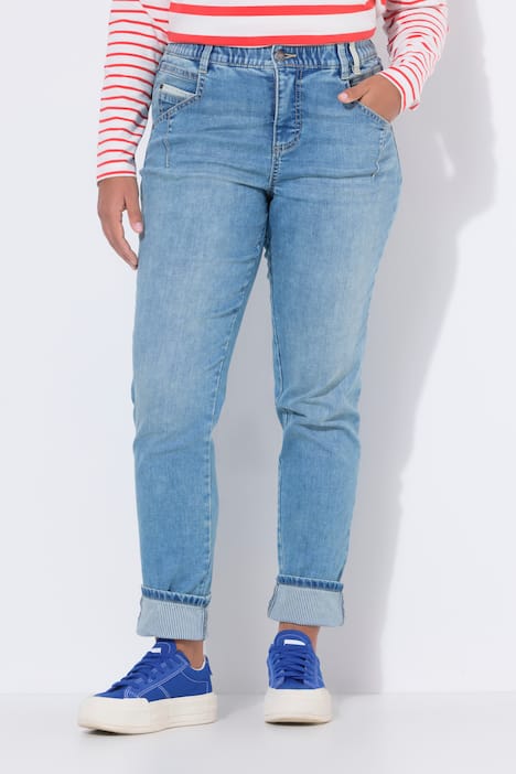 Jeans Slim Fit, streepdetails
