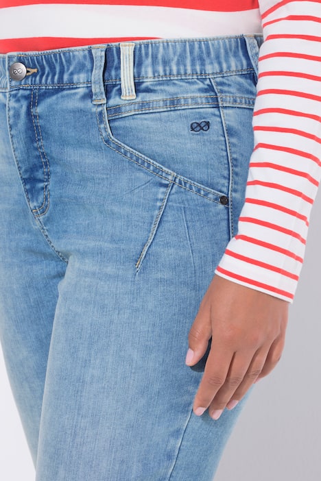 Jeans Slim Fit, streepdetails