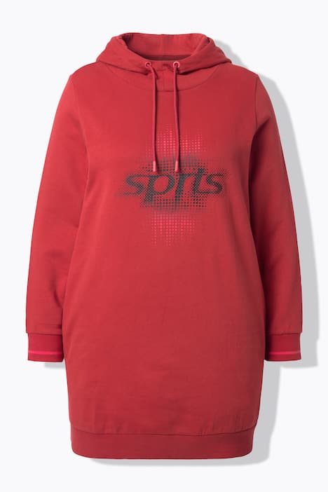 Long-Hoodie, Oversized, Kapuze, Langarm