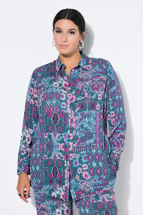 Camicia dal taglio ampio e dritto con stampa floreale