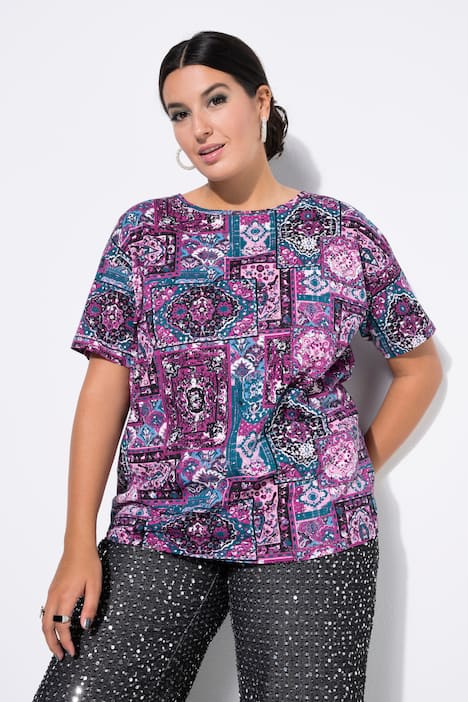 T-shirt oversize, imprimé à fleurs