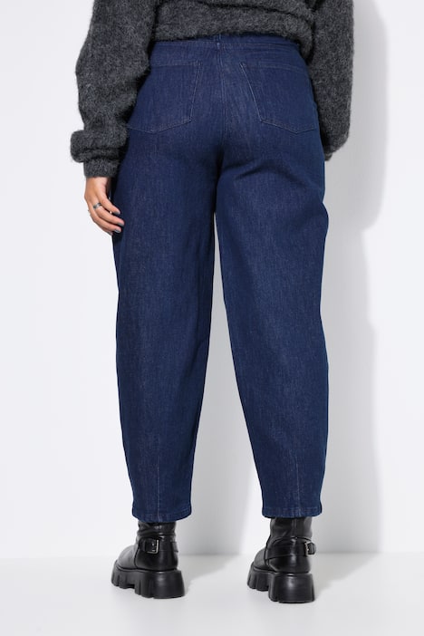 Ballonjeans, wijde ballonpijpen, hoge taille, sierkraaltjes