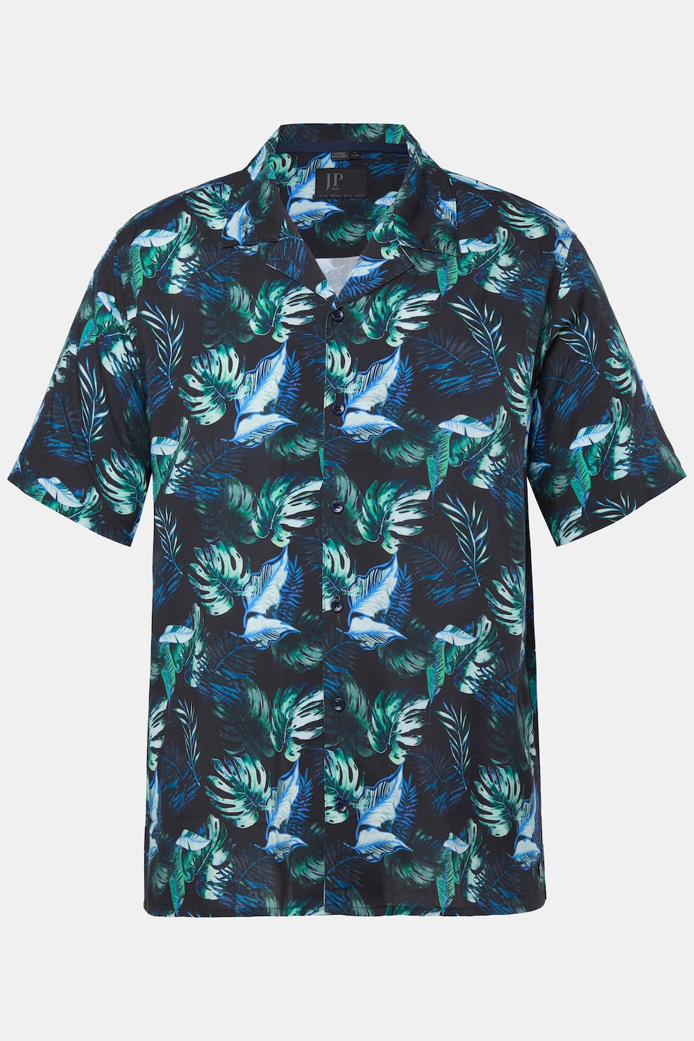 Chemise JP 1880 imprimé à fleurs, manches courtes et col cubain, coupe Cuba Fit - jusqu'au 8 XL