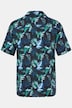 JP1880 Skjorte, korte ærmer, Cuba-krave, blomstret print, Cuba Fit, op til 8XL