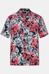 JP1880 Skjorte, korte ærmer, Cuba-krave, blomstret print, Cuba Fit, op til 8XL