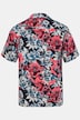 JP1880 Skjorte, korte ærmer, Cuba-krave, blomstret print, Cuba Fit, op til 8XL