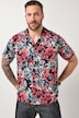 JP1880 Skjorte, korte ærmer, Cuba-krave, blomstret print, Cuba Fit, op til 8XL