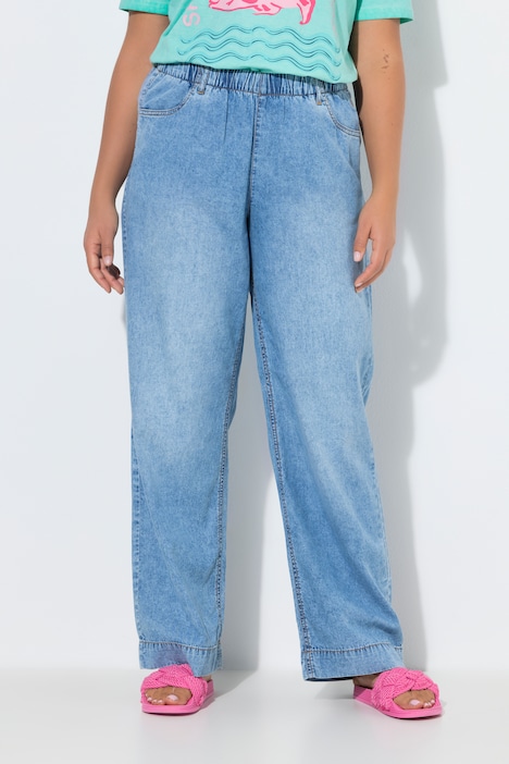 Lichte denim, Wijde pijp, Elastische tailleband