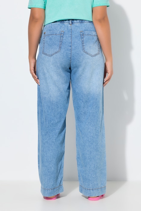 Lichte denim, Wijde pijp, Elastische tailleband