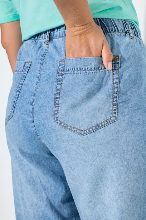 Lichte denim, Wijde pijp, Elastische tailleband