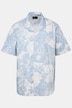 JP1880 Skjorte, korte ærmer, Cuba-krave, blomstret print, Cuba Fit, op til 8XL