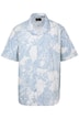 Košile JP1880, krátké rukávy, Cuba límeček, květovaný potisk, Cuba střih, do 8XL