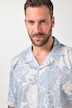 JP1880 Skjorte, korte ærmer, Cuba-krave, blomstret print, Cuba Fit, op til 8XL