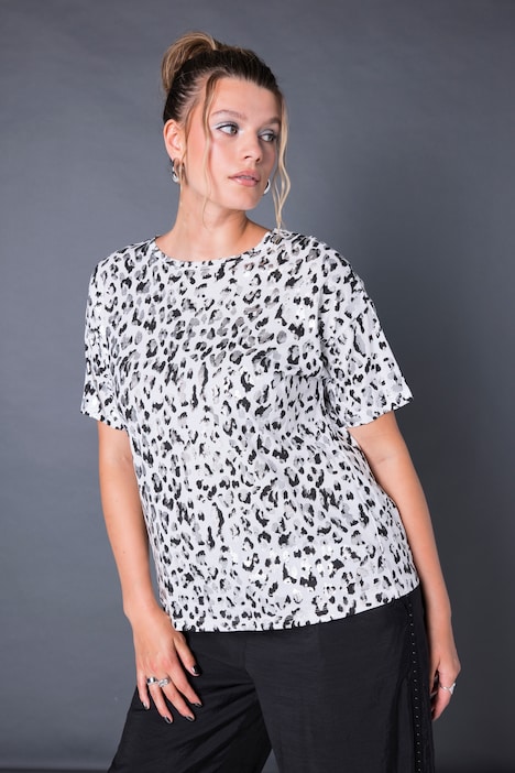 T-Shirt, Silver-Leo, Halbarm