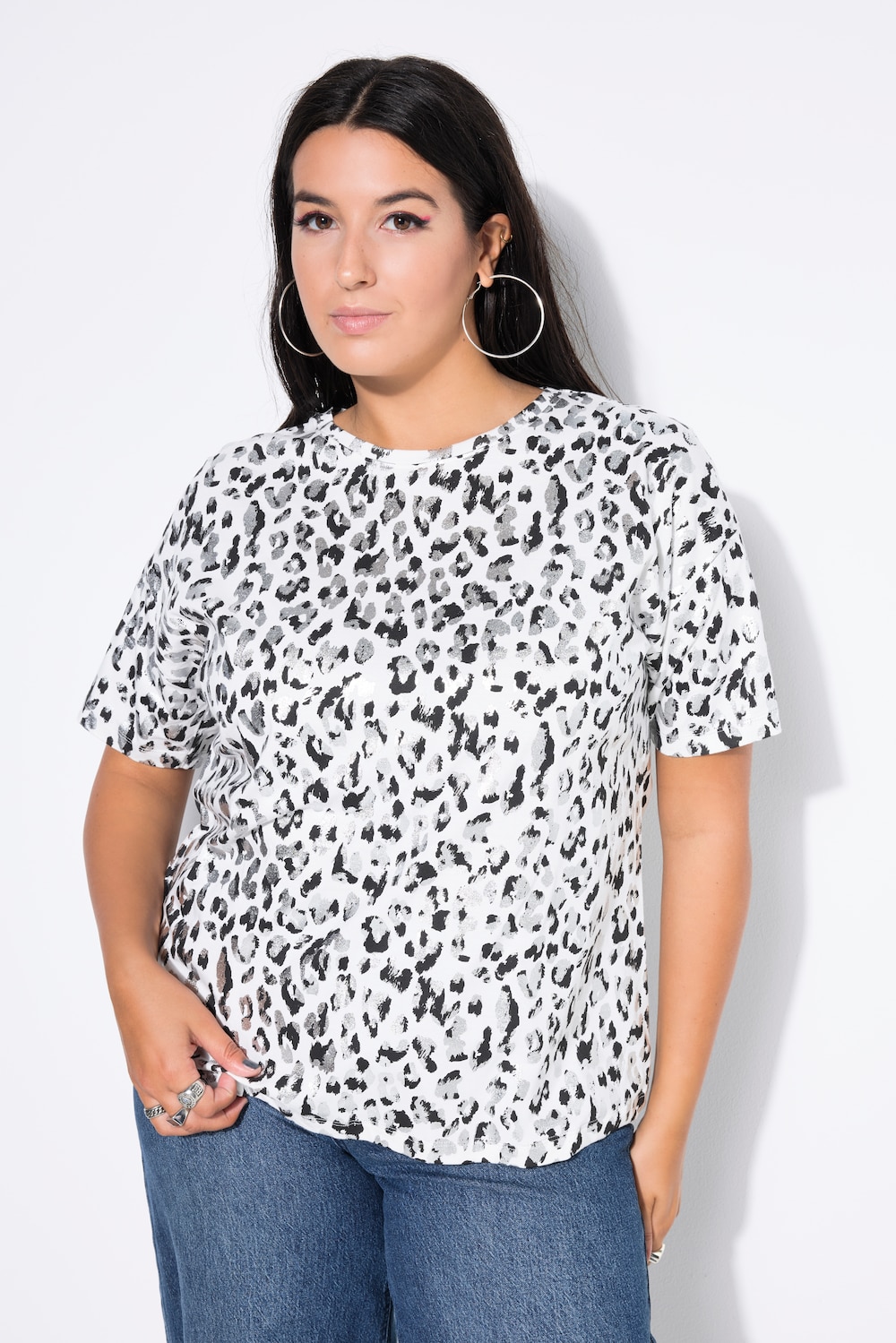 Thumbnail - Große Größen T-Shirt, Damen, weiß, Größe: 58/60, Baumwolle, Studio Untold