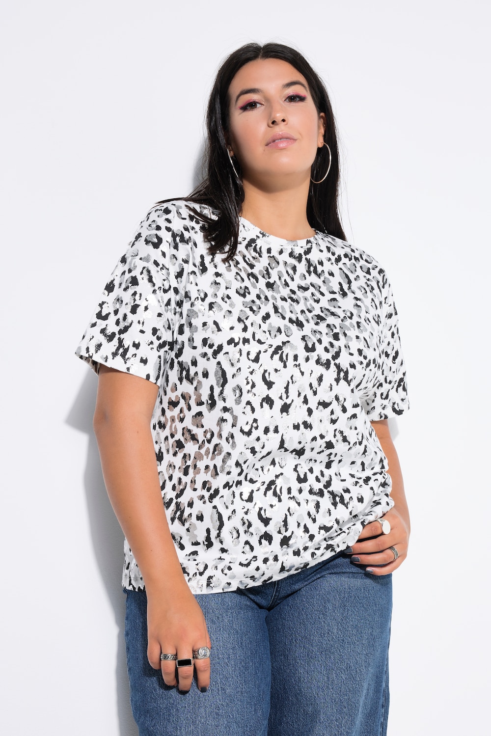 T-Shirt, Silver-Leo, Halbarm