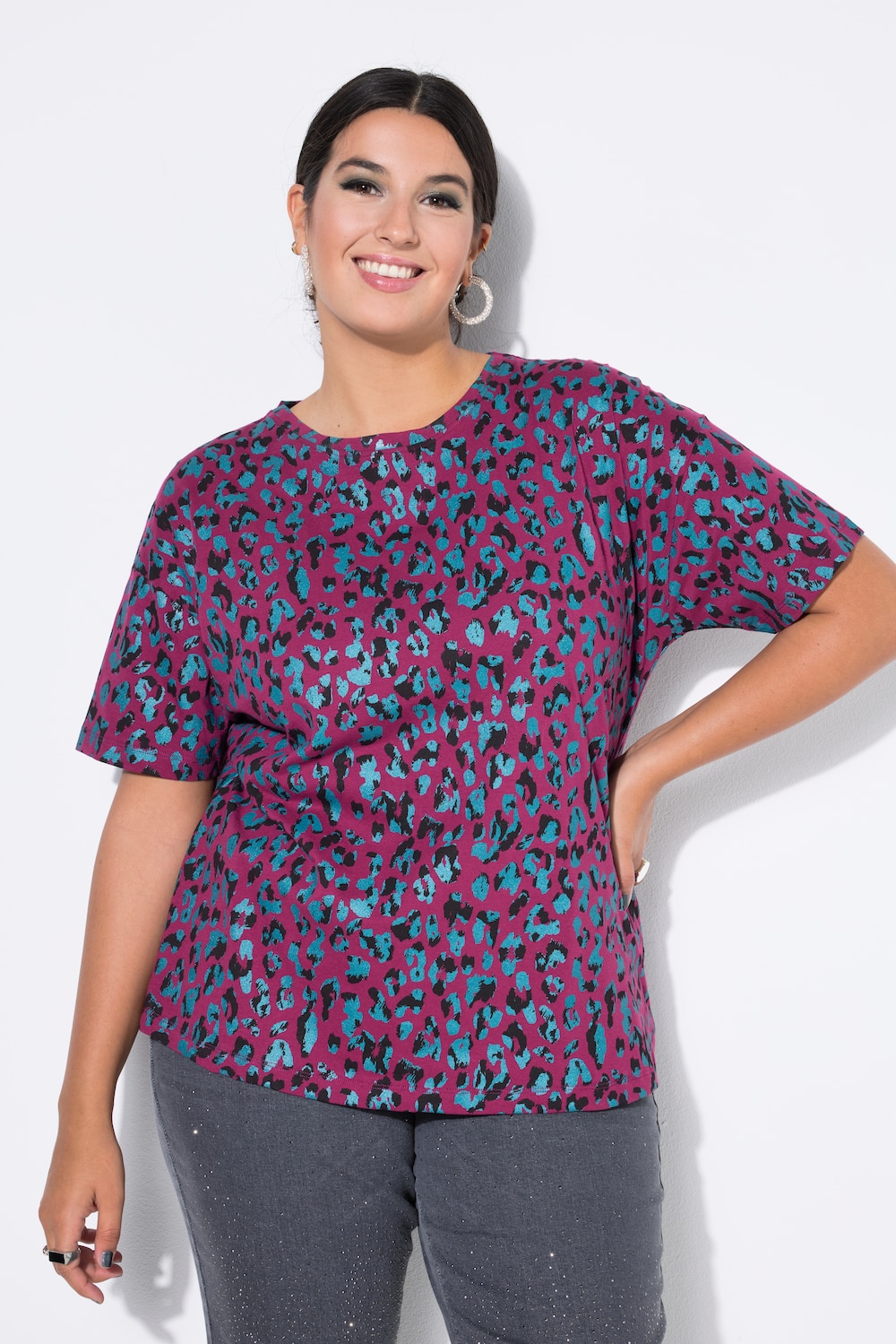 T-Shirt, Silver-Leo, Halbarm