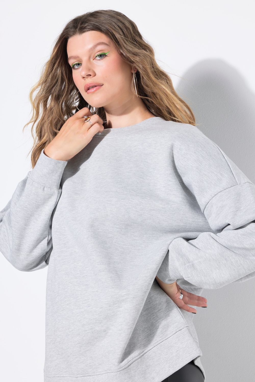 Große Größen Sweatshirt, Damen, grau, Größe: 46/48, Baumwolle/Polyester, Studio Untold