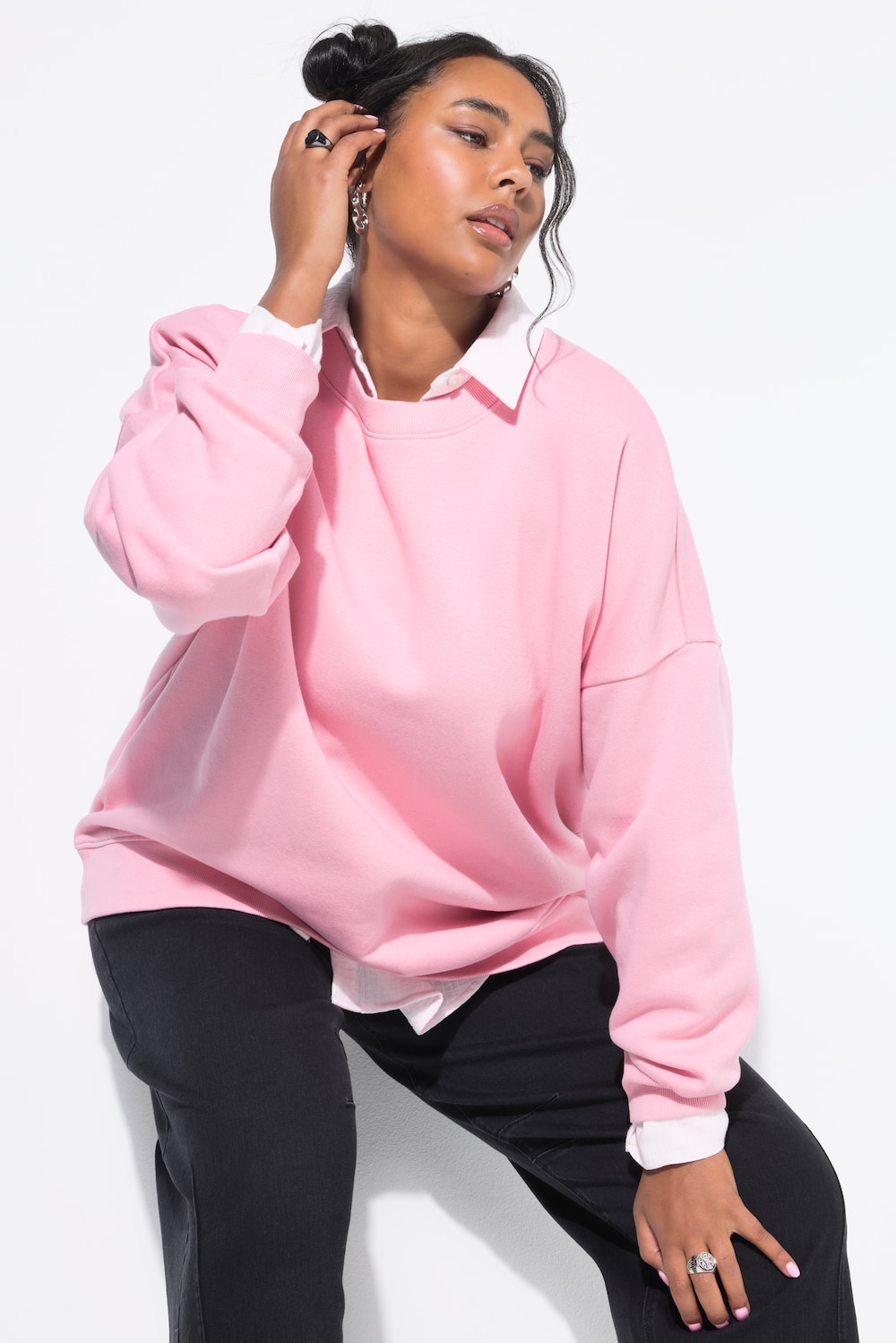 Sweatshirt, Oversize Shape, extra lang, OEKO-TEX