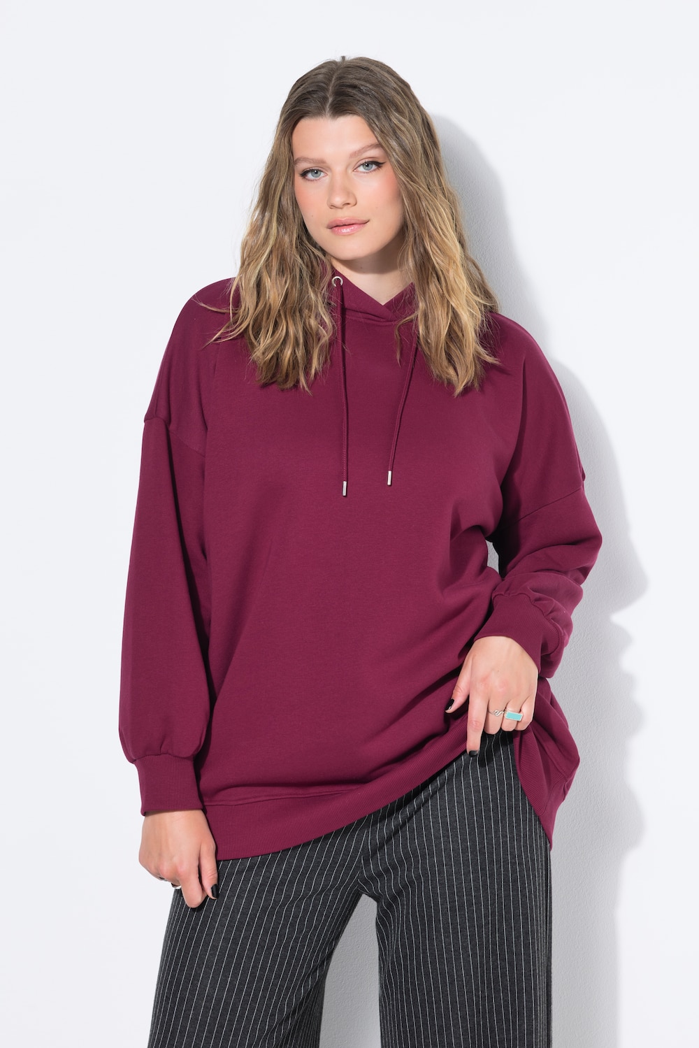 Große Größen Hoodie, Damen, rot, Größe: 58/60, Baumwolle/Polyester, Studio Untold