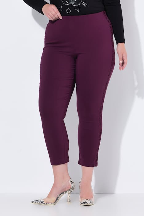 Bengalin-Hose, Slim Fit, seitliche Rüschenstreifen