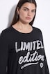 Langarmshirt, A-Linie, Glitzer-Schriftzug