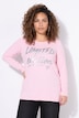 Langarmshirt, A-Linie, Glitzer-Schriftzug