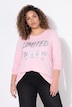 Langarmshirt, A-Linie, Glitzer-Schriftzug
