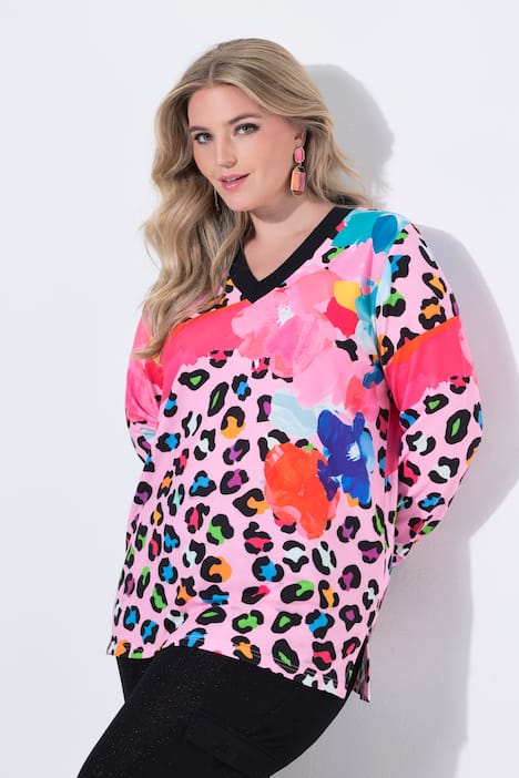 Sweatshirt, Regular Fit, bloemmotief