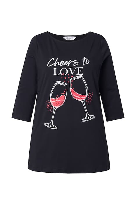 Tričko, A střih, motiv sklenice vína s nápisem