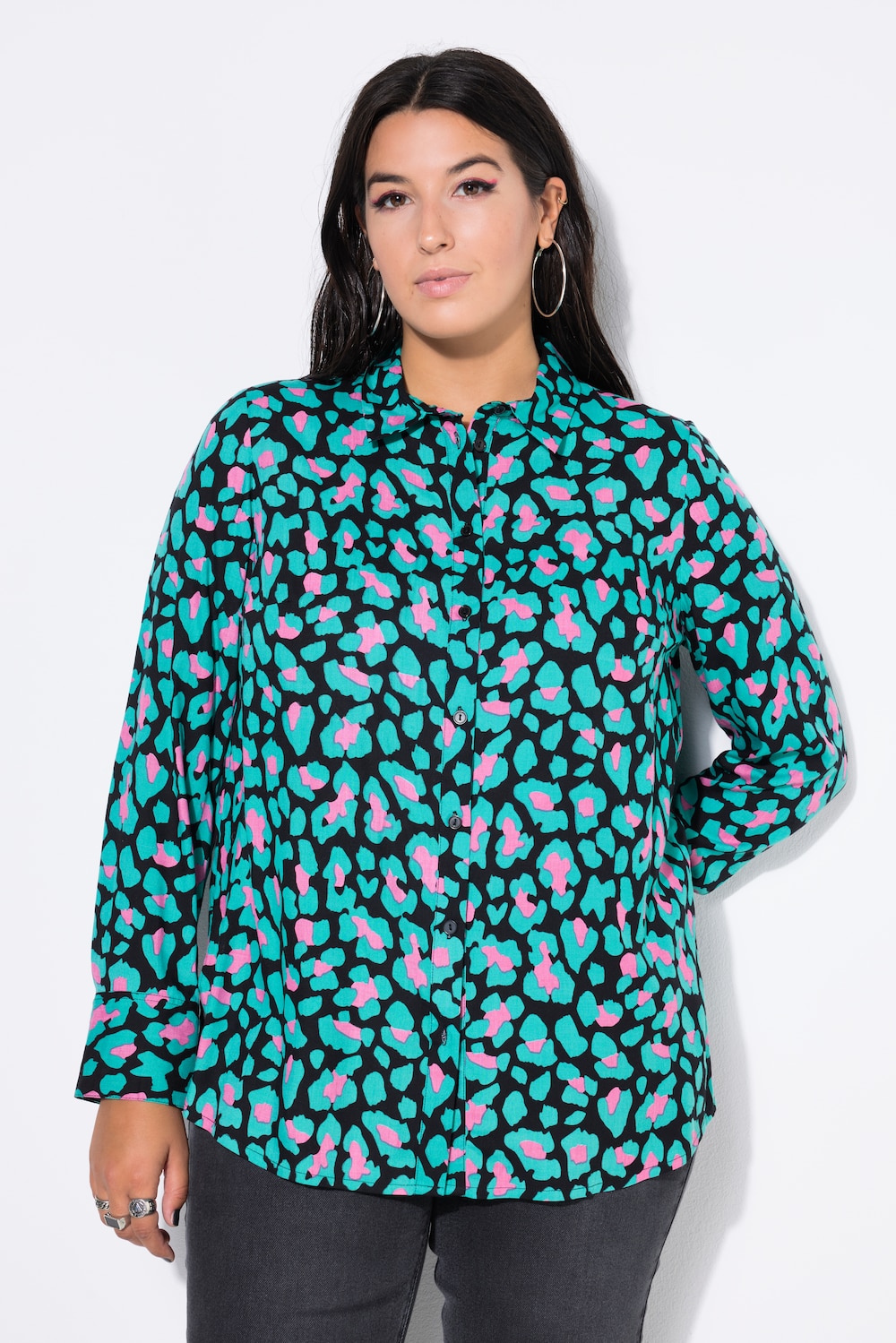 Große Größen Hemdbluse, Damen, schwarz, Größe: 58/60, Viskose, Studio Untold