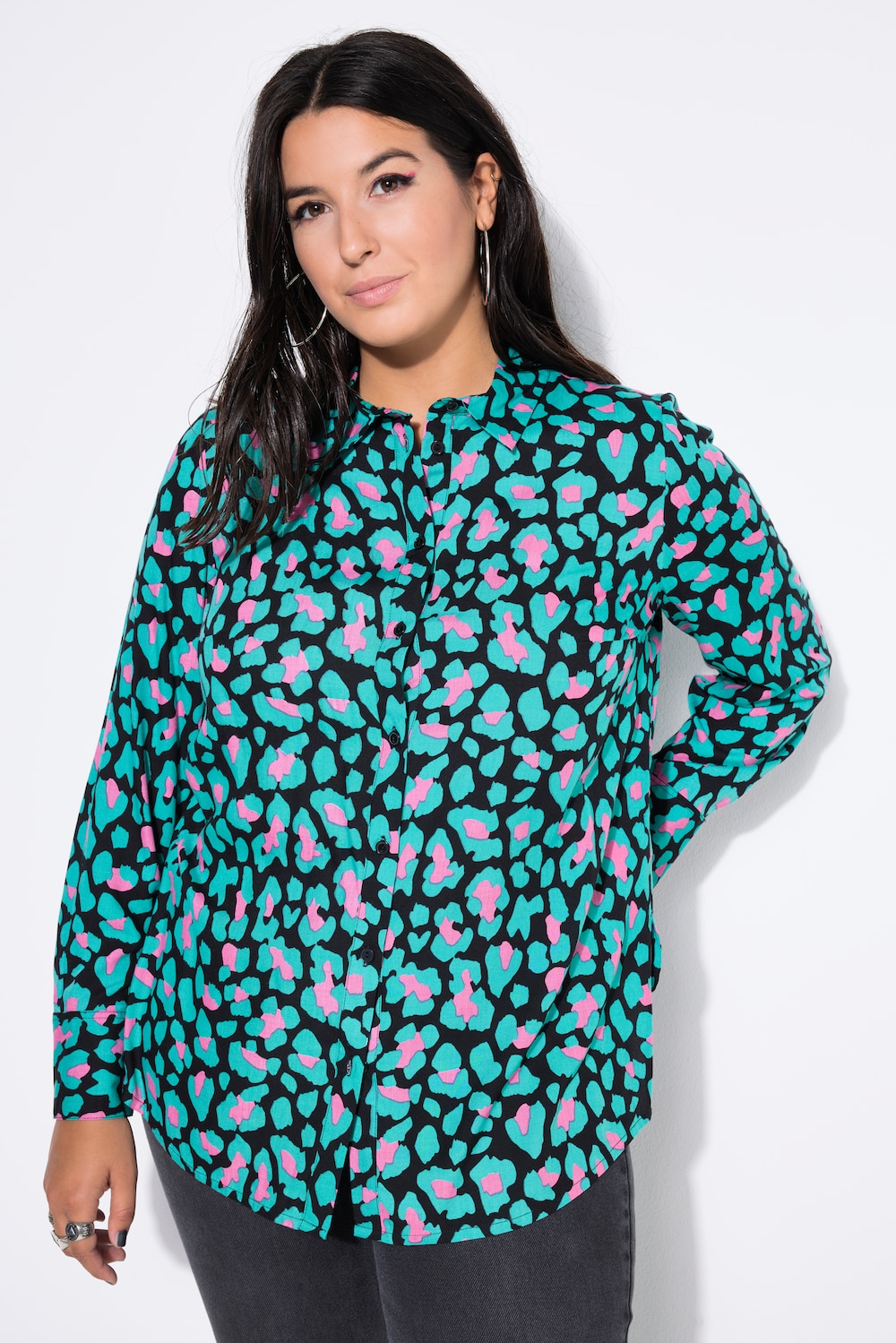 Große Größen Hemdbluse, Damen, schwarz, Größe: 58/60, Viskose, Studio Untold
