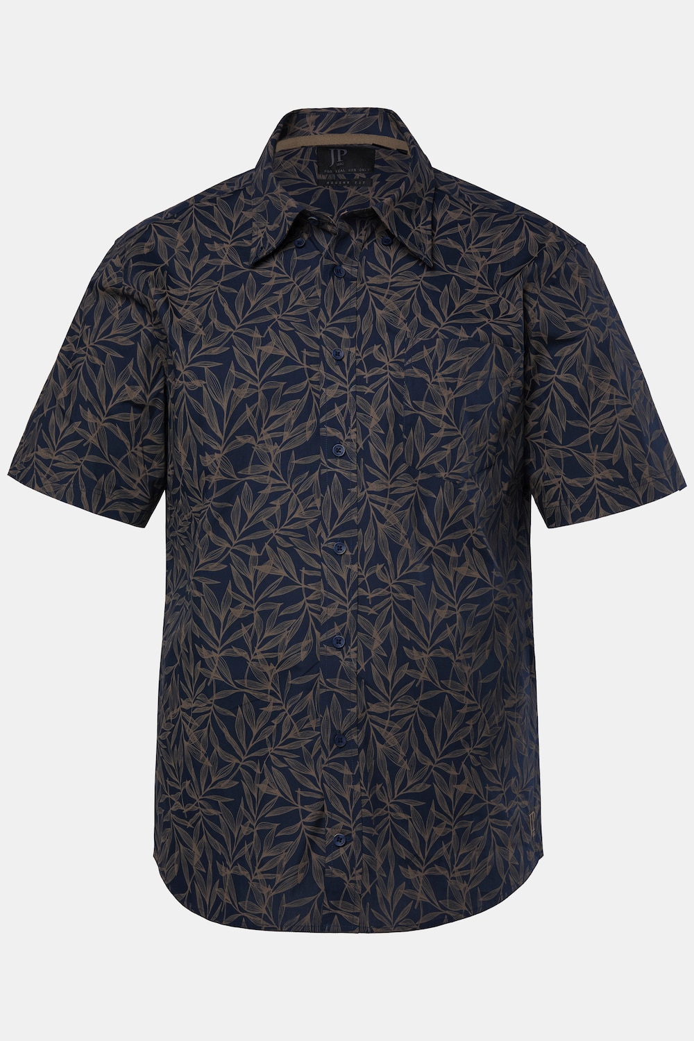 JP1880 overhemd, korte mouwen, all-over print, buttondown-kraag, Modern Fit, tot 8XL