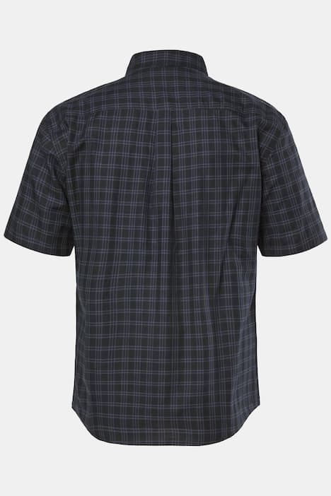 Camicia a quadri JP1880 dalla vestibilità moderna con mezze maniche e colletto button-down, disponibile fino alla tg. 8XL