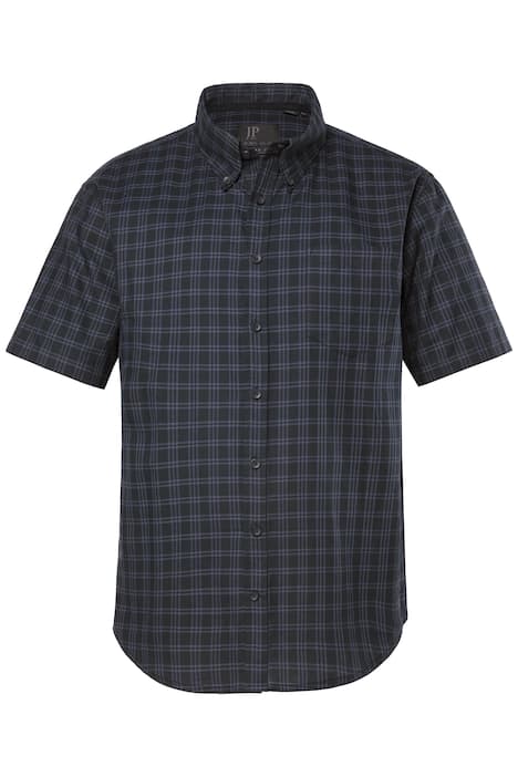 Kostkovaná košile JP1880, krátké rukávy, límeček s knoflíky, Modern střih, do 8XL