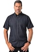 Kostkovaná košile JP1880, krátké rukávy, límeček s knoflíky, Modern střih, do 8XL