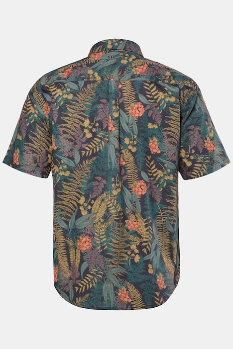 JP1880 overhemd, korte mouwen, bloemenmotief, kentkraag, Modern Fit, tot 8XL