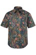 Košile JP1880, krátké rukávy, květovaný vzor, Kent límeček, Modern střih, do 8XL