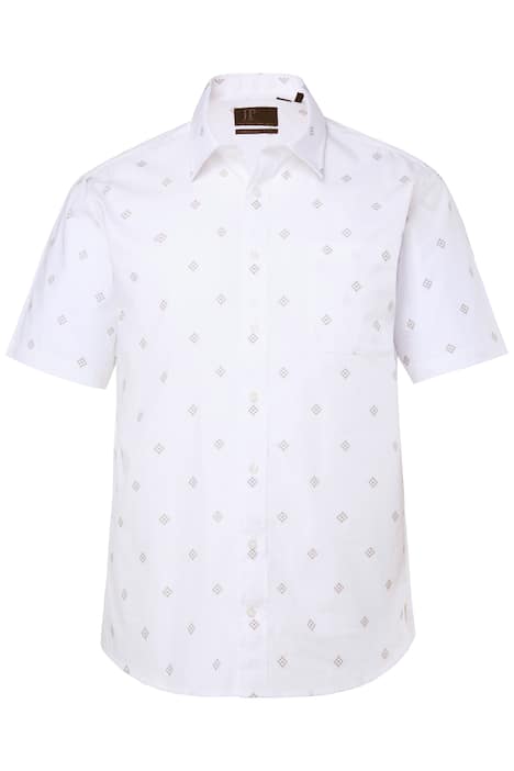 Košile JP1880, krátké rukávy, plošný potisk, Kent límeček, Modern střih, do 8XL