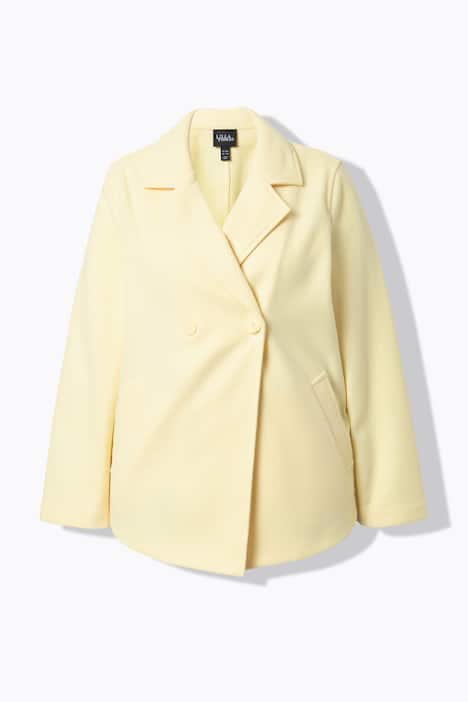 Fleece-Cabanjacke, A-Linie, Reverskragen, Langarm