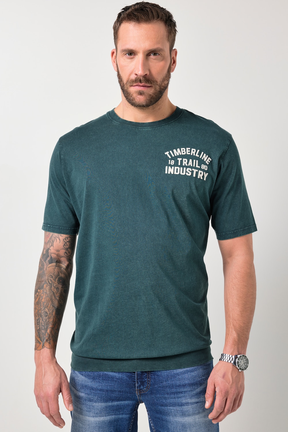 JP1880 T-Shirt, Halbarm,Bauchfit, Vintage Look, XXL bis 10XL