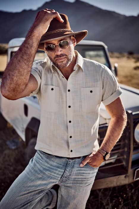 JP1880 overhemd, korte mouwen, structuur, kentkraag, Modern Fit, tot 8XL