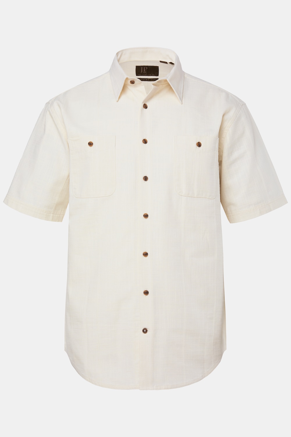 Chemise JP 1880 texturée, manches courtes et col Kent, coupe Modern Fit - jusqu'au 8 XL
