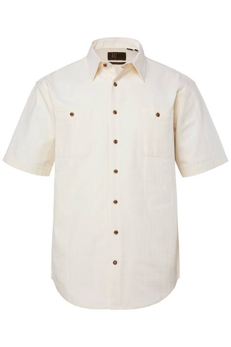 Košile JP1880, krátké rukávy, strukturovaná, Kent límeček, Modern střih, do 8XL