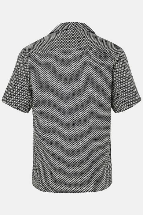 Chemise JP 1880 à motif, manches courtes et col cubain, coupe Cuba-Fit - jusqu'au 8 XL