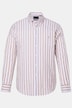 Chemise JP 1880 en lin mélangé à rayures, manches longues et col à pointes boutonnées, coupe Modern Fit - jusqu'au 8 XL